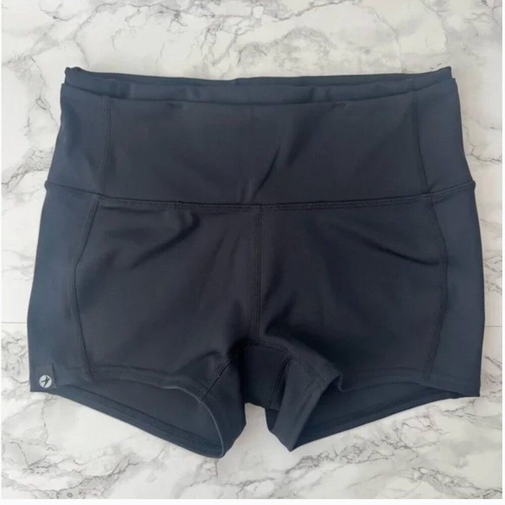 Oiselle O-Mazing Power Shorts Black Size 12 Inseam ~ 4 1/2"